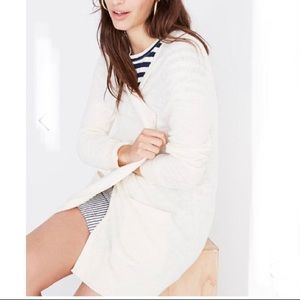 NWT! Madewell pearl white open front cardigan 2X